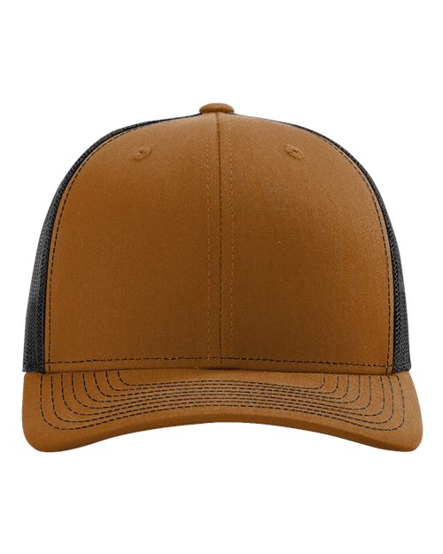 brown and black hat