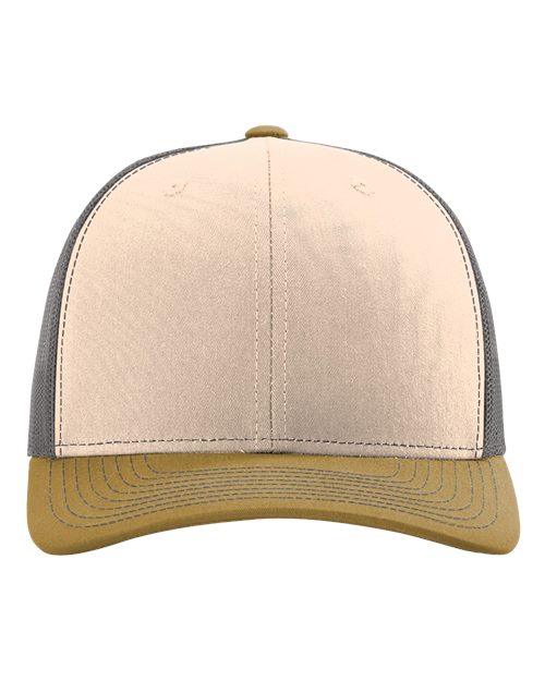 brown beige and grey hat