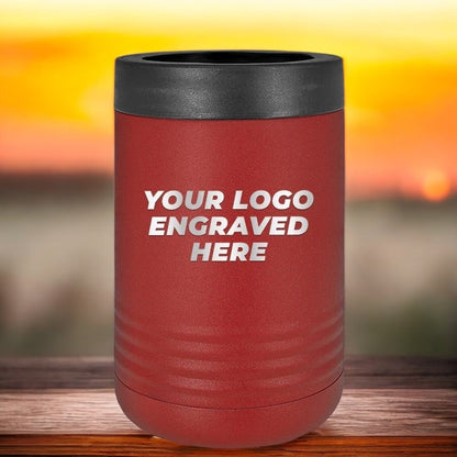 12 Custom Stainless Steel Standard Can Holder with your Logo or Design Engraved - Special Bulk Wholesale Pricing