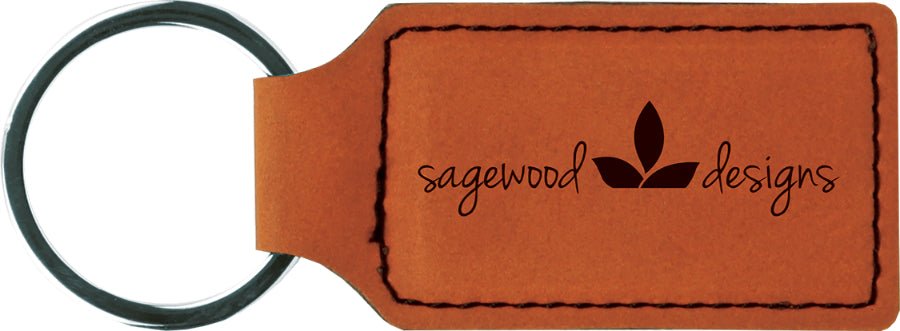 50 Pack Custom Engraved Leatherette Keychains (Oval or Rectangle) - Freedomforge Custom Creations