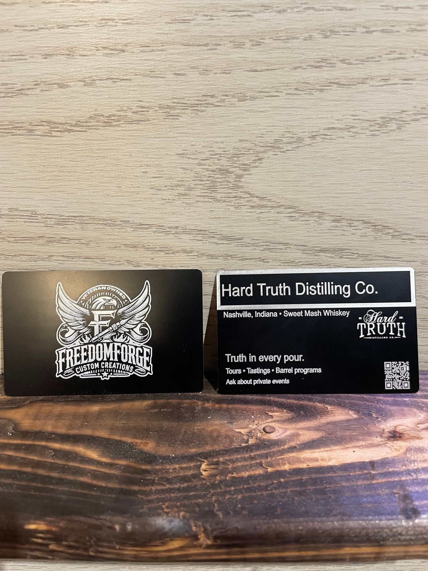 50 Pack Double - Sided Engraved Business Cards - Freedomforge Custom Creations
