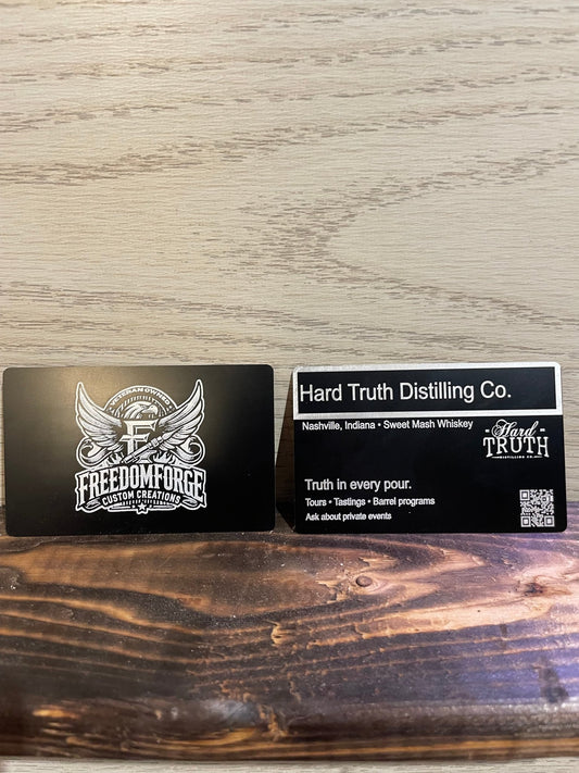 50 Pack Double - Sided Engraved Business Cards - Freedomforge Custom Creations