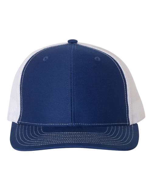 blue and white hat