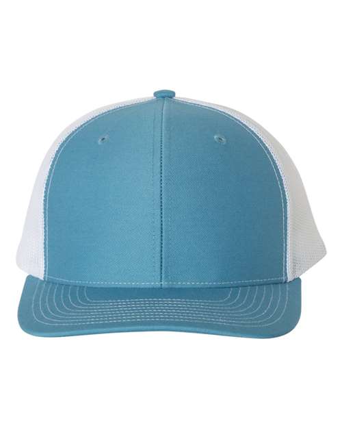 light blue and white hat