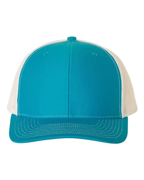 light blue and white hat