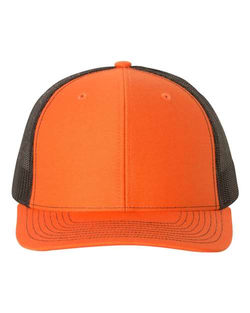 orange and black hat