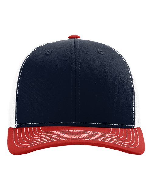 red navy and white hat