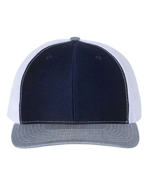 grey black and white hat