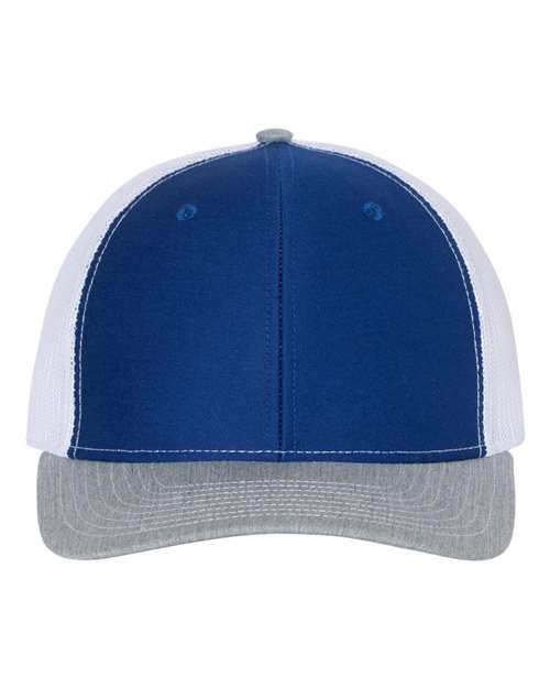 grey blue and white hat