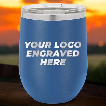 36 Custom Wine Cups 12 oz with your Logo or Design Engraved - Special Bulk Wholesale Pricing