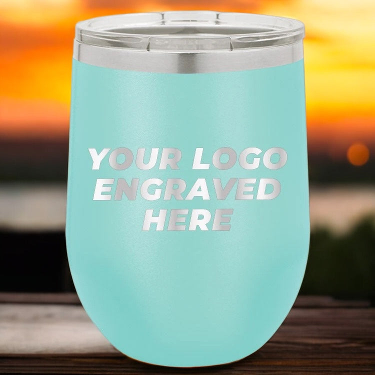 36 Custom Wine Cups 12 oz with your Logo or Design Engraved - Special Bulk Wholesale Pricing