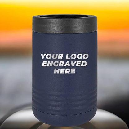 12 Custom Stainless Steel Standard Can Holder with your Logo or Design Engraved - Special Bulk Wholesale Pricing