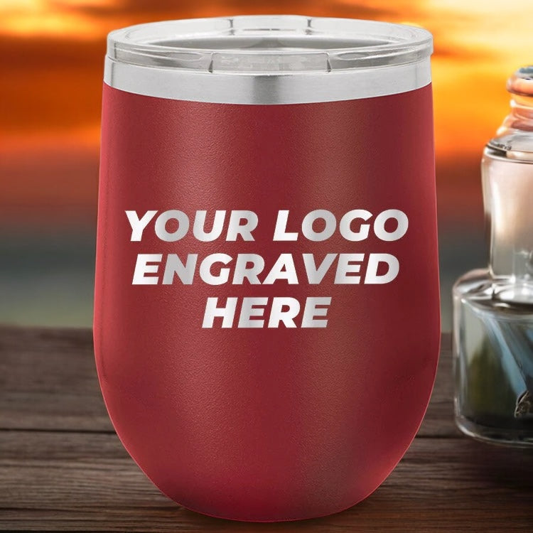 48 Custom Wine Cups 12 oz with your Logo or Design Engraved - Special Bulk Wholesale Pricing (Copy) (Copy)