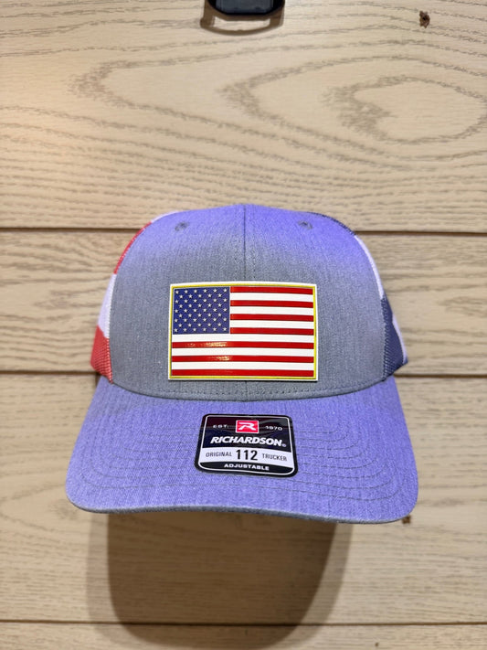 American Flag UV Printed Patch Hat (Richardson 112) - Freedomforge Custom Creations
