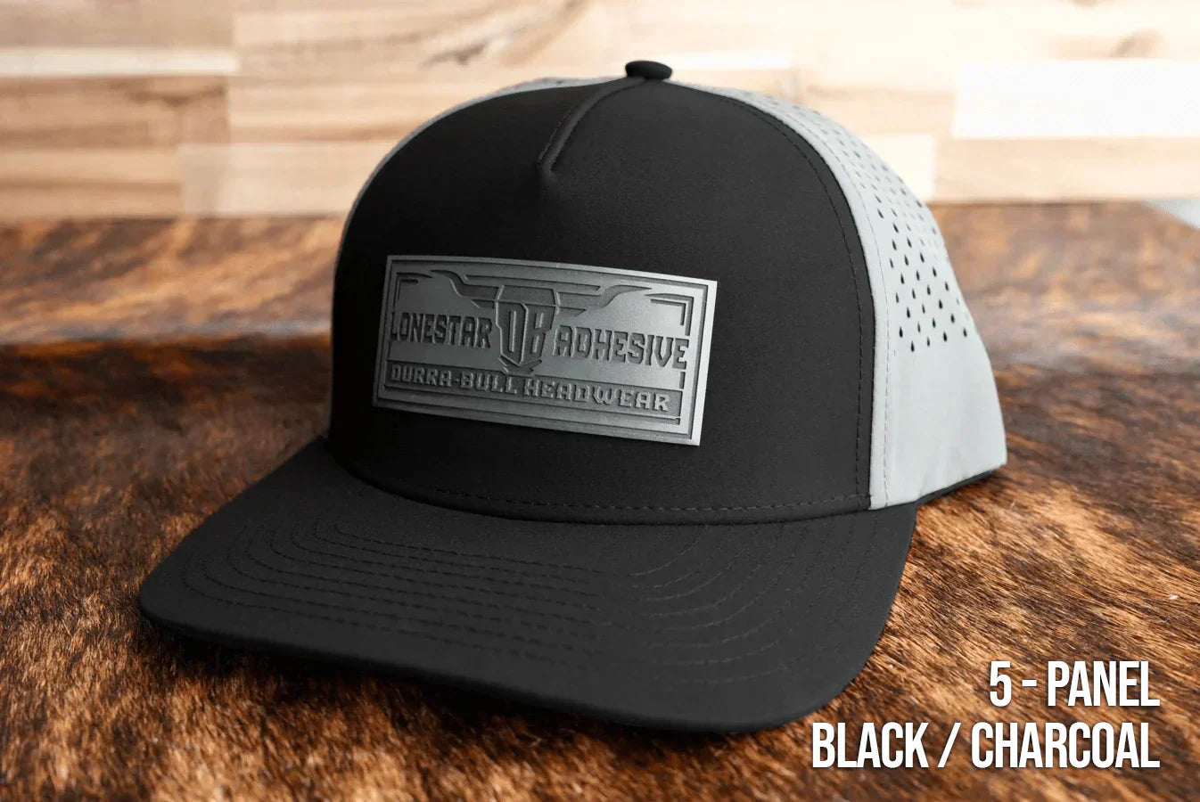 Custom Leather Patch Durra-Bull Performance Hat