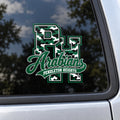 Pendleton Heights Arabians camo script PH vehicle decal on a car window.