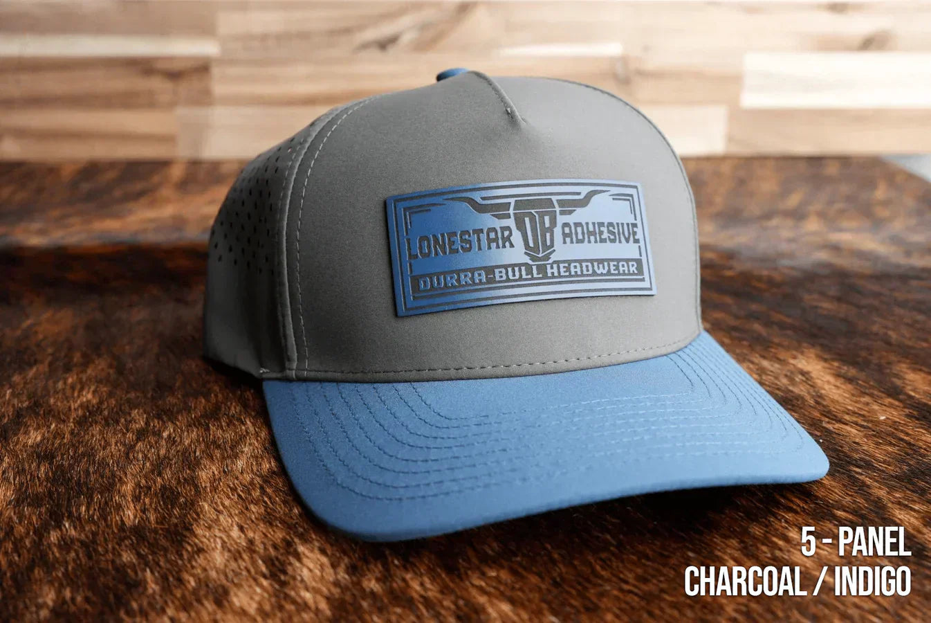 Custom Leather Patch Durra-Bull Performance Hat