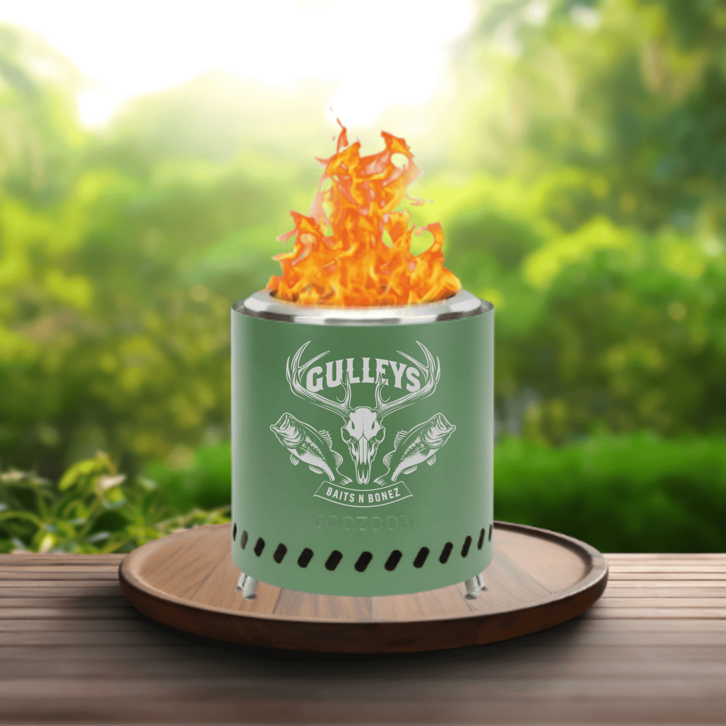 Custom Engraved Smokeless Tabletop Firepit - Freedomforge Custom Creations