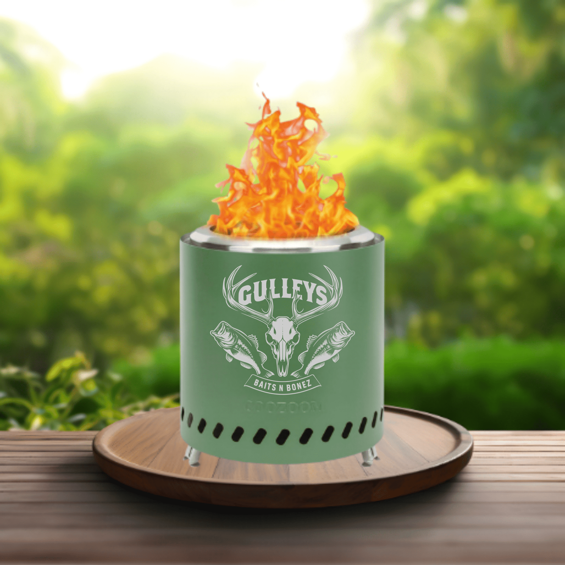 Custom Engraved Smokeless Tabletop Firepit - Freedomforge Custom Creations