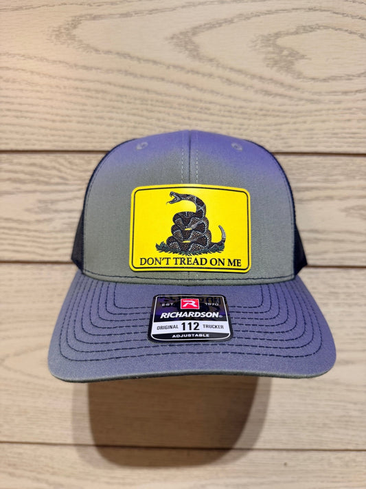 Don’t Tread On Me Laser Engraved Leather Patch Hat (Richardson 112) - Freedomforge Custom Creations