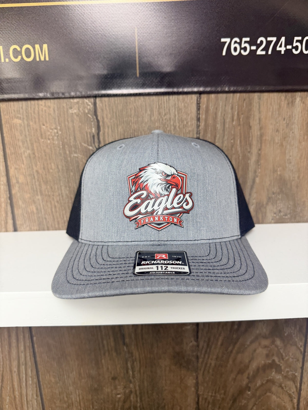 Frankton Eagles Mascot Head UV Printed Patch Hat (Richardson 112) – Freedomforge Custom Creations