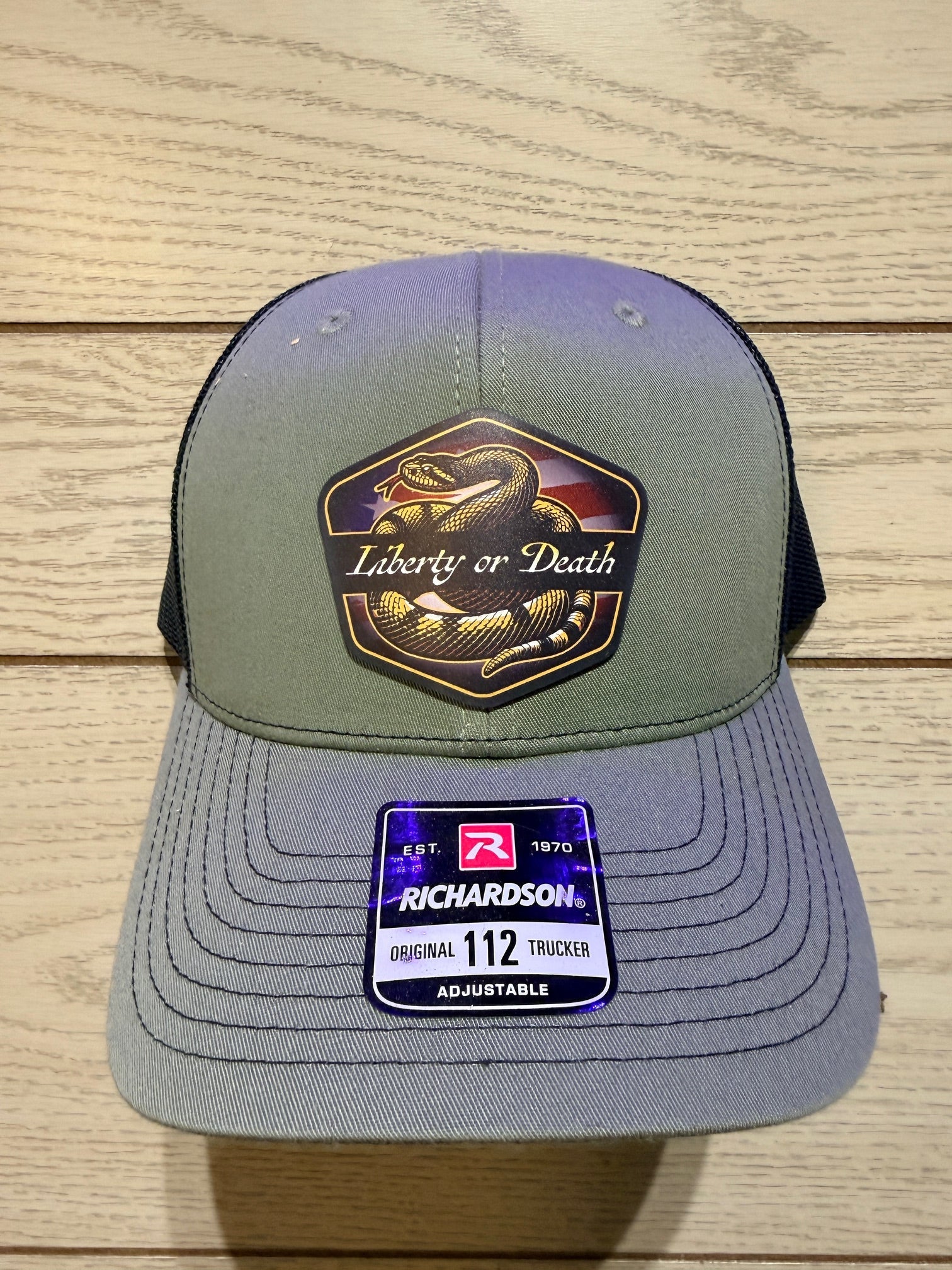 Liberty or Death UV Printed Patch Hat (Richardson 112) - Freedomforge Custom Creations
