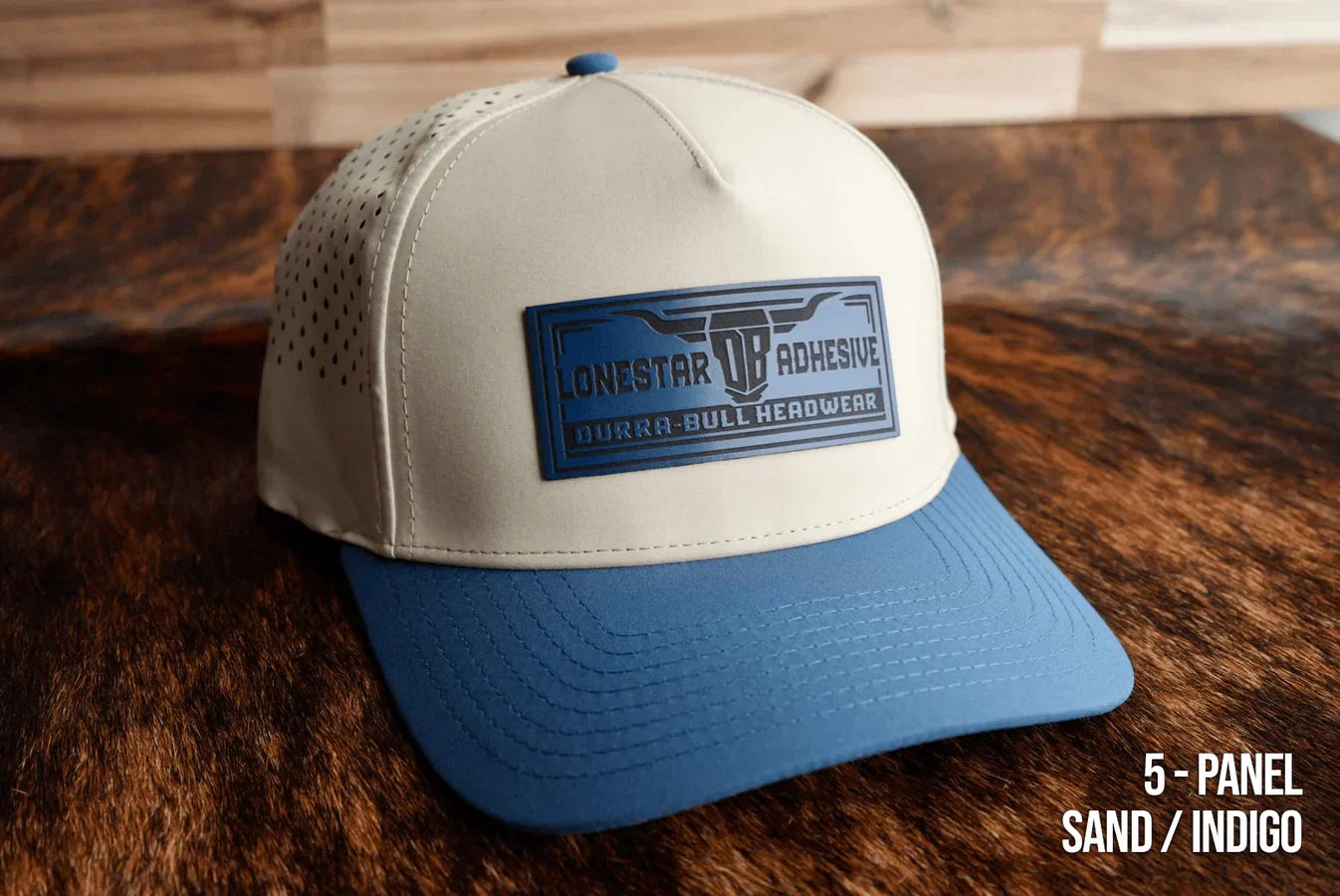 Custom Leather Patch Durra-Bull Performance Hat