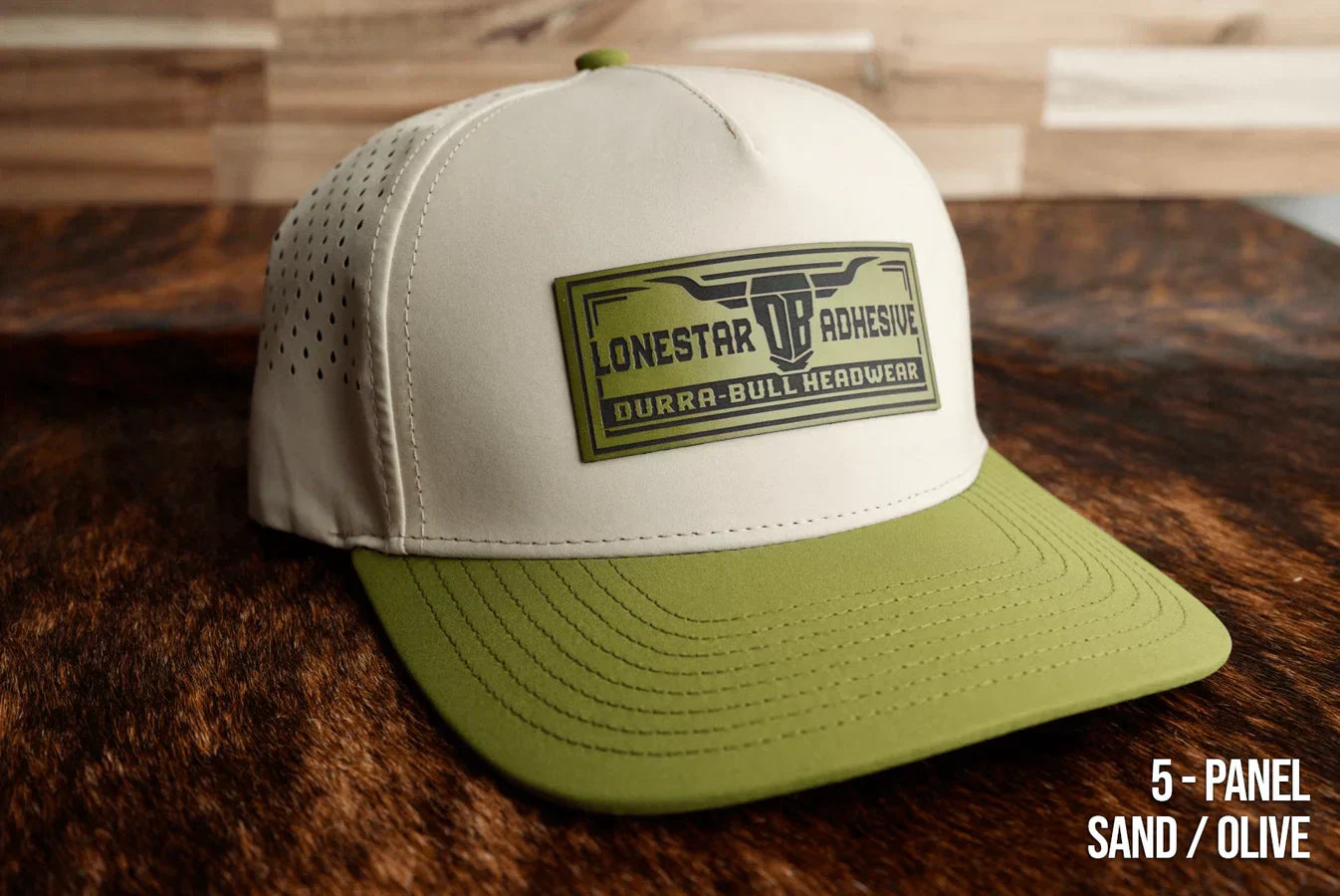 Custom Leather Patch Durra-Bull Performance Hat