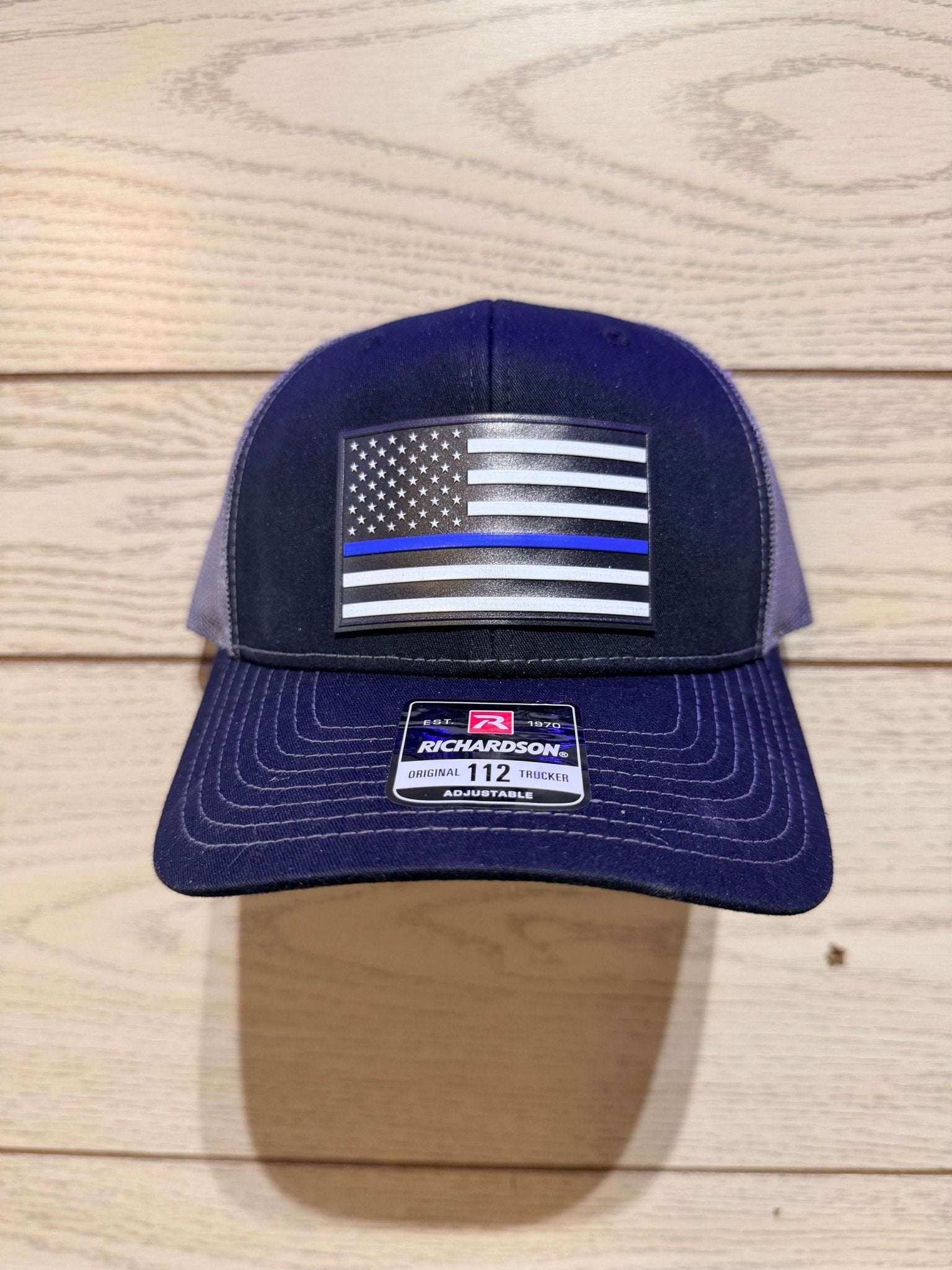 Thin Blue Line Flag – UV Printed Patch Hat (Richardson 112) - Freedomforge Custom Creations