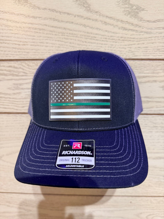 Thin Green Line Flag – UV Printed Patch Hat (Richardson 112) - Freedomforge Custom Creations