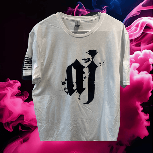 White AJ Tee by Andru Jamison - Freedomforge Custom Creations